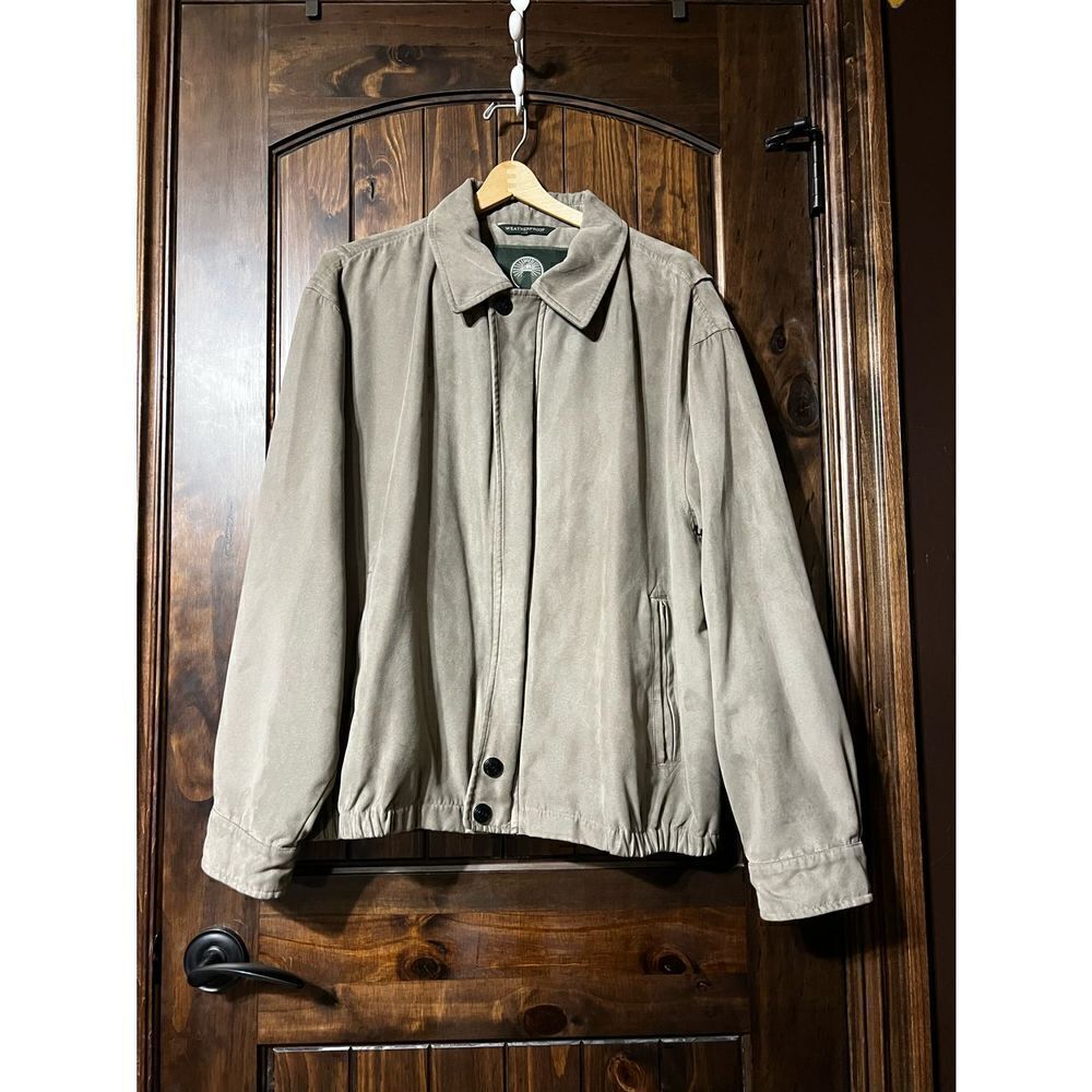 Weatherproof Faux Suede Bomber Jacket Size Xl